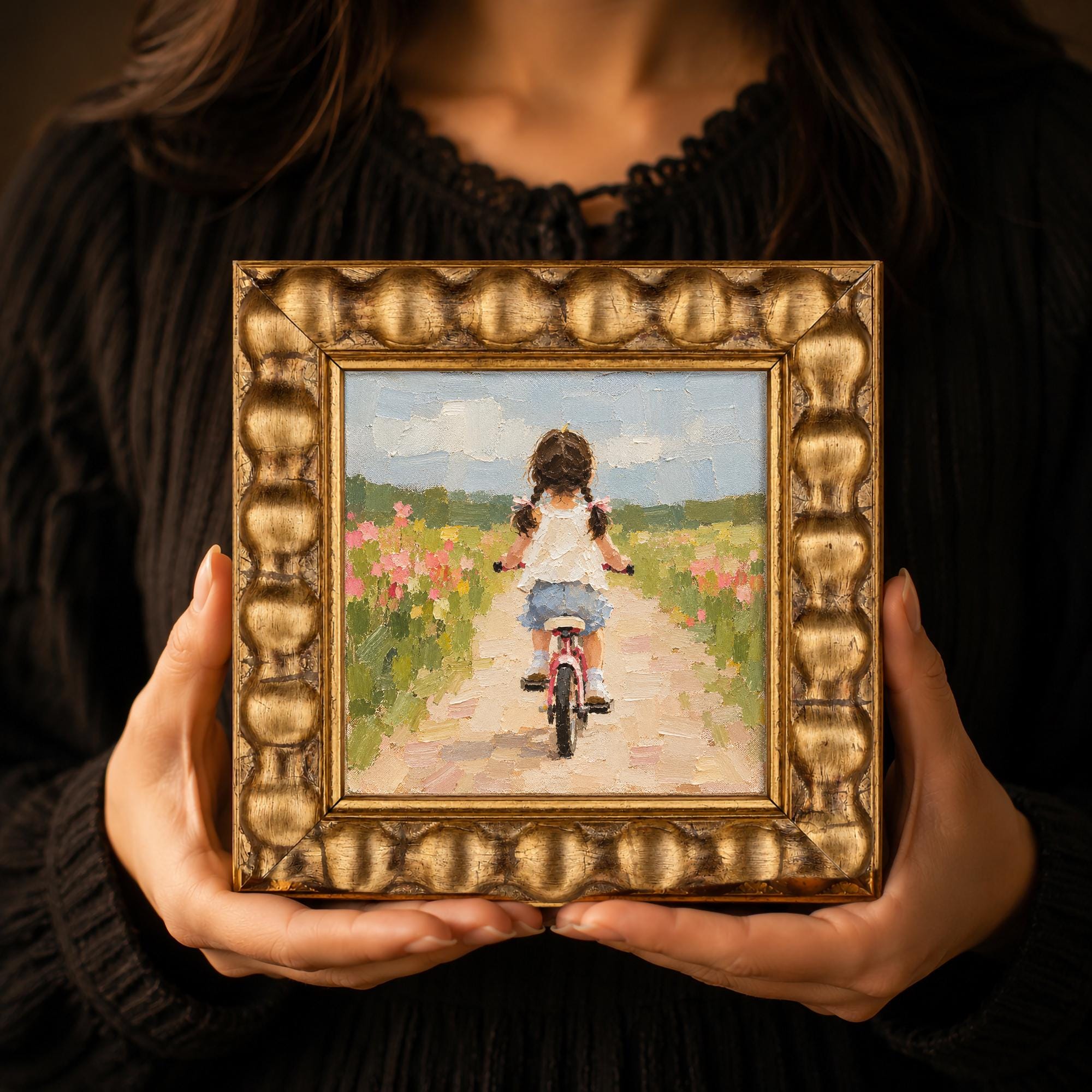 Oil Painting Children Vintage - Etsy