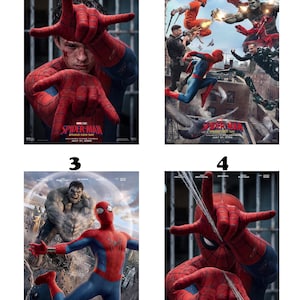 May include: A collection of four movie posters for Spider-Man: Brand New Day, dated July 31, 2026. The posters feature Spider-Man in his red and blue suit, the Hulk, and other characters in action scenes, with the title text clearly visible.