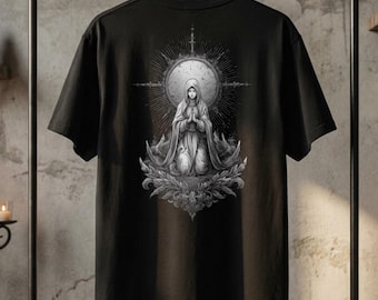 Prayer Warrior Shirt, Armor of God Shirt, Praying Hands Graphic Tee, Faith Gift for Christian Women, Virgin Mary Shirt, Devotional Tee