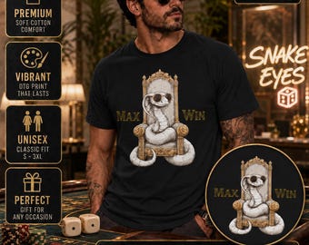 Snake Eyes Shirt, One Roll From Glory Tee, Degenerate Gambler Gift, Snake King High Roller Shirt, Funny Casino Tshirt, Jackpot Gift for Him