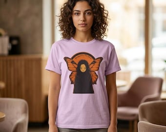 Bloomed in the Dark Shirt, Dark Academia Butterfly Tee, Gothic Butterfly Girl Tshirt, Rebirth Aesthetic Shirt, Moon Butterfly Gift