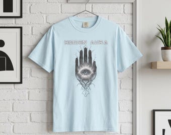 Hidden Aura Shirt, Hamsa Hand Tee, All Seeing Eye Shirt, Third Eye Graphic Tshirt, Occult Aesthetic Tee, Witchy Mystic Gift