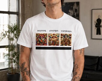 Despair Control Euphoria Clown Shirt, Circus Aesthetic Jester Art Tee, Sad Clown Mental Health Humor Graphic, Creepy Clown Shirt Gift