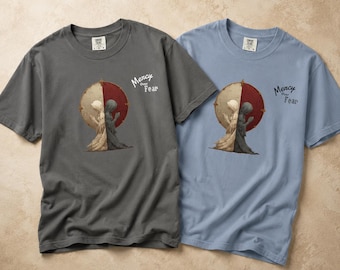 Two Souls Shirt, Light and Shadow Duality Tee, Twin Flame Graphic Shirt, Gothic Aesthetic Tshirt, Shadow Work Gift, Duality of Man Tee