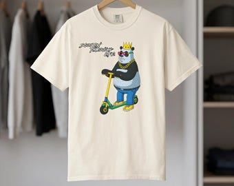 Scootin Through Life Shirt, Panda King Tee, Hip Hop Panda Shirt, Funny Panda Swag Tshirt, Panda Gift Idea, Rapper Panda Graphic Tee