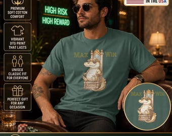 Lucky Croc Shirt, Funny Crocodile Gambler Tee, High Roller Sunglasses Design, Patience Wins Poker Gift, Degenerate Gambler Tshirt for Him