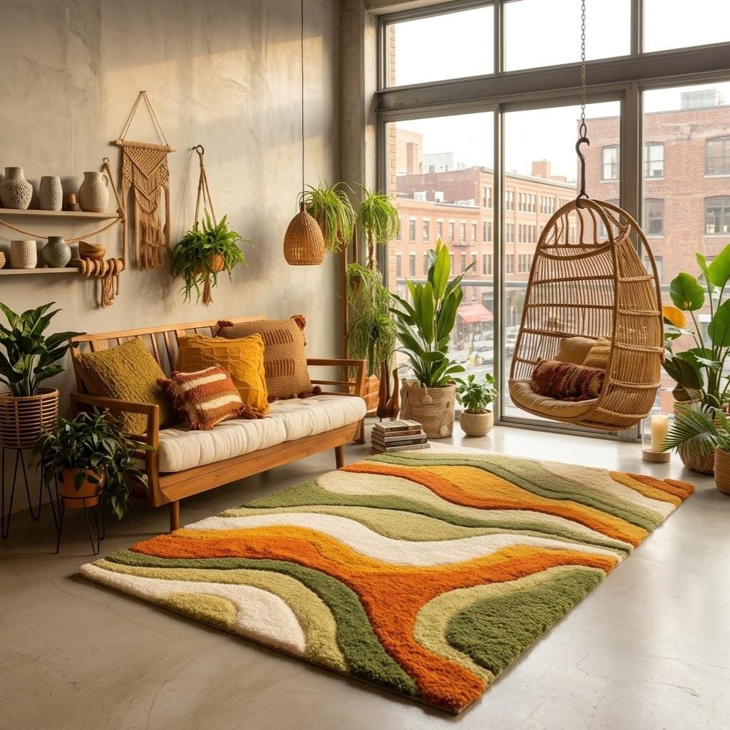 70s Rug 6x9 - Etsy