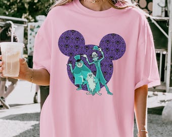 Haunted Mansion Hitchhiking Ghosts Mickey Ears Shirt, Foolish Mortals Tee, Disney Parks Disneyland Family Halloween Party Trip Gift