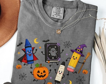 Halloween Teacher Shirt, Spooky Teacher Tee, Funny Fall Teacher T-Shirt, Fall Teacher Gift
