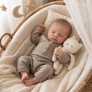 Muñeca bebé reborn de 48 cm, Pascale durmiendo, recién nacida de vinilo, muñeca realista para el baño, regalo.