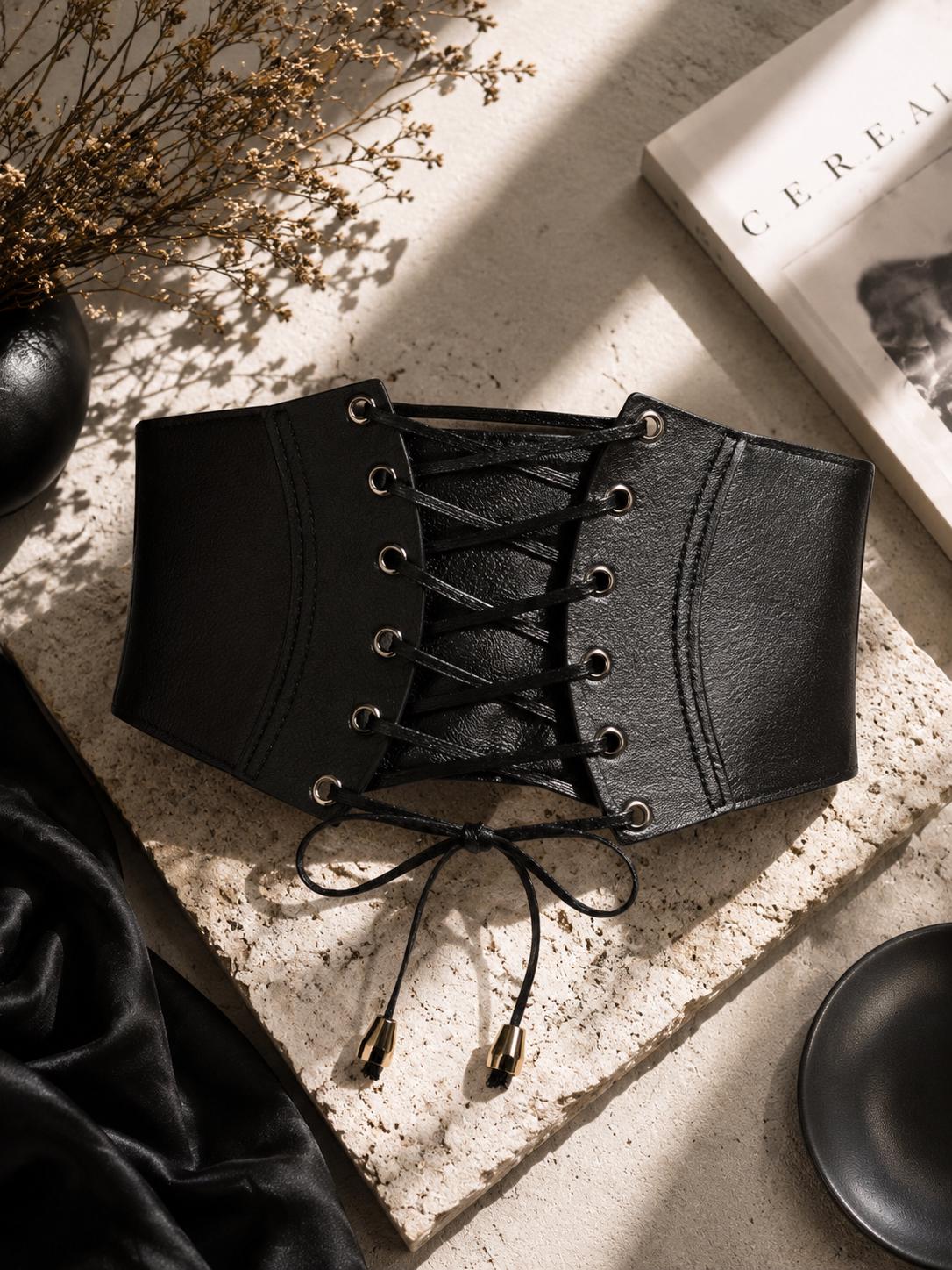 Black Lace up Corset Top - Etsy