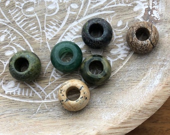Woodland Gemstone Dreadlock Beads Set - Jasper, Aventurine, Dragons Blood