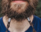 Beard Beads Stainless Steel Set of 2 6mm Hole 1/4 Inch Viking Celtic Knot  Norse Beard Beads for Men 