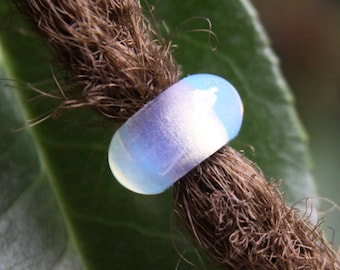 Natural Opalite Gemstone Dreadlock Beads 6mm Hole (1/4 Inch) Set Of 4 | Dreadlock Jewelry | Dread Accessories | Hair Beads