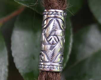 Stainless Steel 6mm / 9mm Hole (1/4 / 5/8 Inch) Dreadlock Hair Bead Tube | Viking Hair | Beard Beads Star