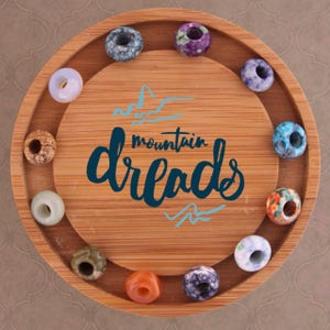 Set of 12 Gemstone Dreadlock Beads - Opalite - Jade - Jasper - Aventurine | Dread Beads | Dreadlock Jewelry | Hair Accessories