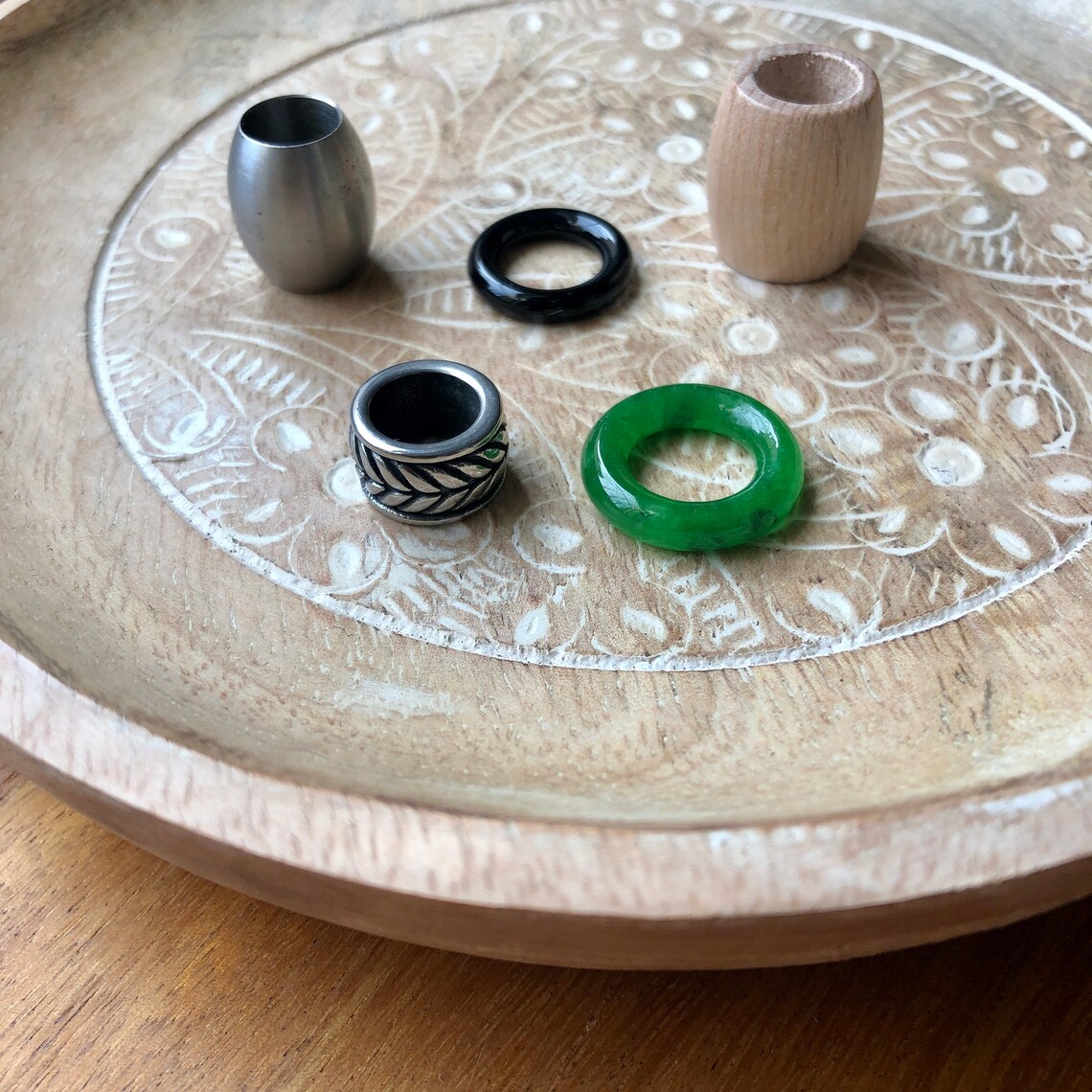 Conjunto de 20 / Grandes cuentas de rastas inoxidable piedra | Etsy