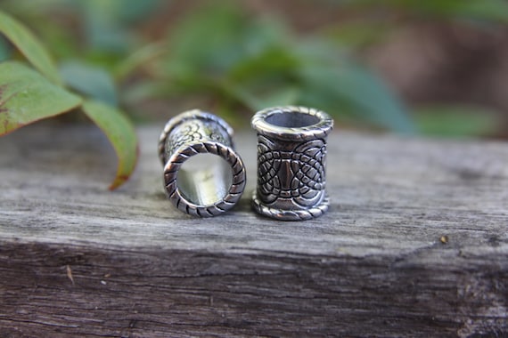 Set Of 2 Stainless Steel 6mm 8mm 10mm (1/4 - 3/8 Inch) Dreadlock Beads Viking Beard | Dread Accessories | Viking Hair Bead