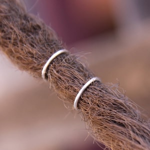 2 x Fine Sterling Silver Dreadlock Rings Dread Beads 4mm, 5mm, 6mm, 7mm Hole (3/16 - 9/32 Inch) Hair Accessories | Dread Jewelry Jewellery