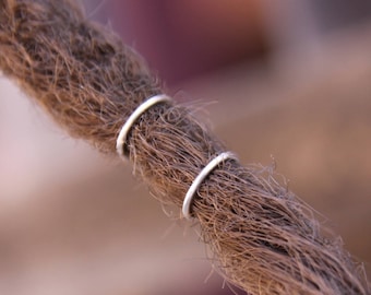 2 x Fine Sterling Silver Dreadlock Rings Dread Beads 4mm, 5mm, 6mm, 7mm Hole (3/16 - 9/32 Inch) Hair Accessories | Dread Jewelry Jewellery