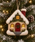 Felt Christmas House Ornament Pattern, Gingerbread House PDF Sewing Pattern, Felt Christmas Ornaments, Hand Sewing, Instant Download