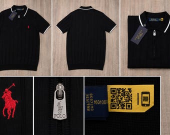 zwarte Polo Ralph Lauren trui met rits