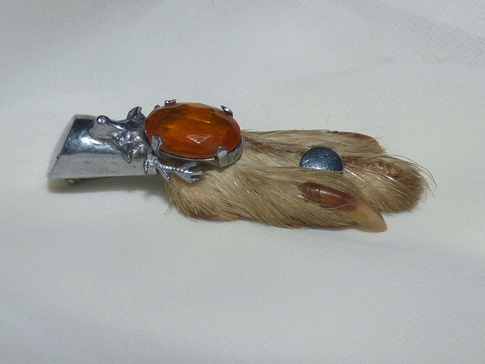 1950s MIZPAH Lucky Rabbit Foot Stag Head Large Faux Cairngorm Etsy