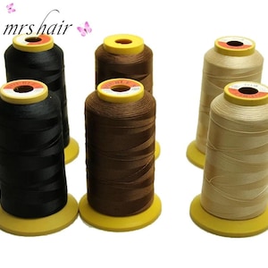 Nylon Hair Extension Thread Set with Hook Needle | Wig Making Weaving Supplies