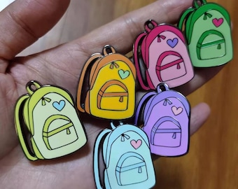 Rainbow Backpack Enamel Pin