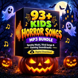 93+ Kids Horror Songs MP3 Bundle | Spooky Music, Viral Songs & Gaming Soundtracks | Digital Download