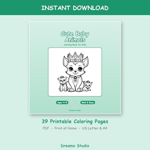 Baby Animal Coloring Pages – 39 Bold Easy Designs for Kids (PDF Download)