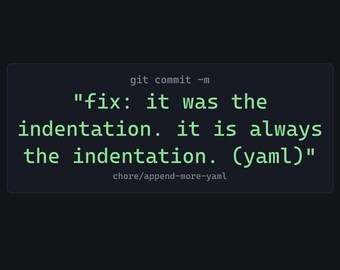 Affiche murale YAML - Tout est une question d'indentation ! Illustration humoristique à imprimer sur Kubernetes et DevOps.