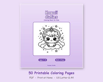 Kolorowanki Kawaii Chibi dla dzieci – 50 odważnych i łatwych wzorów (do pobrania w formacie PDF)