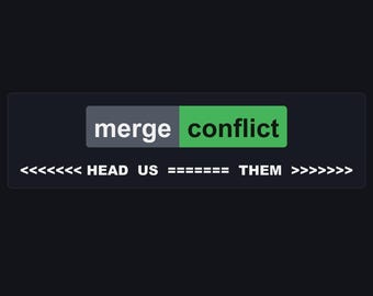 Affiche humoristique sur les conflits de fusion Git - Un poster à imprimer pour les développeurs qui codent à 2h du matin