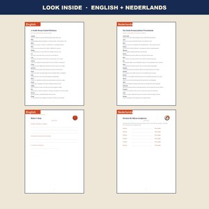 Dream Journal Printable with Dream Symbol Dictionary - English and Dutch, Sleep Diary, A4 and US Letter PDF image 2