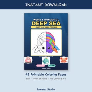 Deep Sea Creatures Coloring Pages – Weird Ocean Animals (PDF Download)