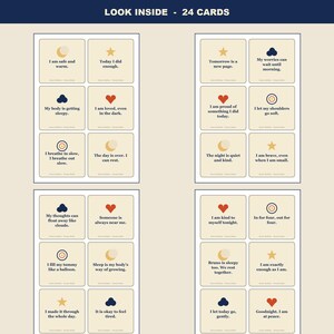 Bedtime Affirmation Cards for Kids - 24 Printable Calm Down Cards for Toddler Sleep Routine, Dinosaur Nursery, A4 + US Letter PDF image 2