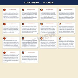 Bedtime Story Cards for Kids - 14 Printable Short Stories, Dinosaur Read Aloud Cards, A4 and US Letter PDF image 2