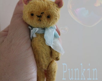 Punk : un adorable petit ours en peluche/ours d'artiste par Willow Designs