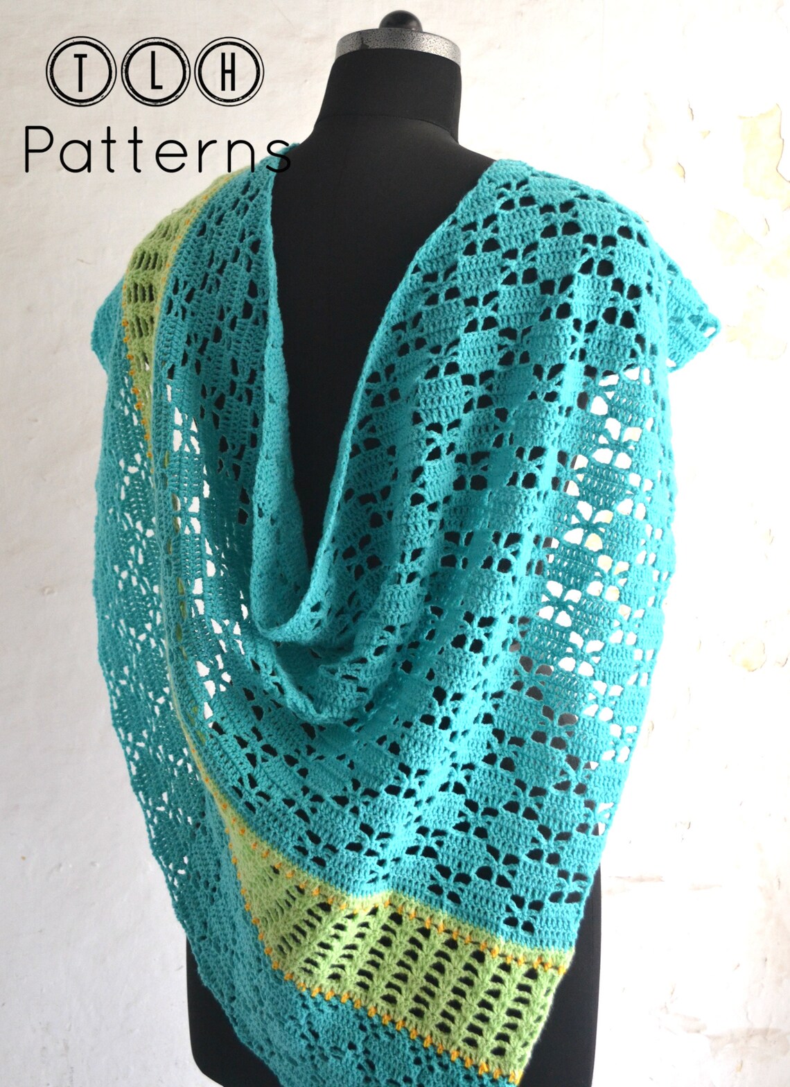 Crochet Shawl Pattern Asymmetrical Shawl Crochet Wrap | Etsy