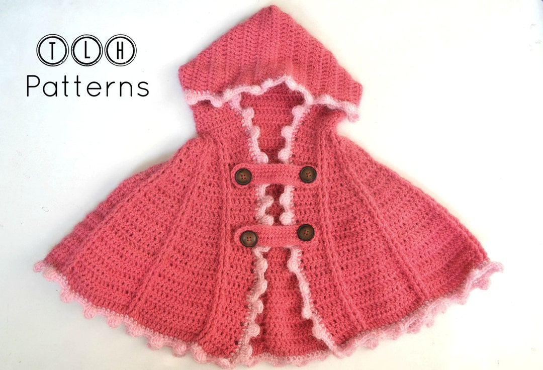 Crochet Cape Pattern, Crochet Hoodie, Crochet Hooded Cape Pattern, One ...