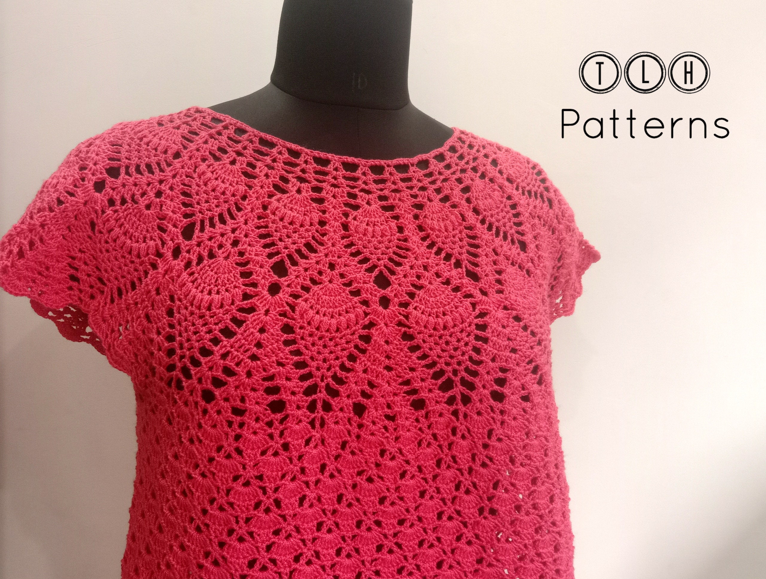 Crochet Top Pattern, Crochet Pineapple Stitch Pattern, Crochet Summer Top, Womens Crochet Top, Izara Top, Adult Size Small/medium - Etsy Crochet Top Pattern, Crochet Pineapple Stitch Pattern, Crochet Summer Top, Womens Crochet Top, Izara Top, Adult Size Small/medium - Etsy