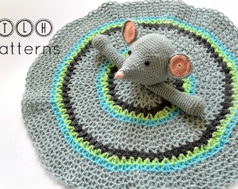 Crochet mouse security blanket pattern, crochet lovey pattern, snuggle blanket, crochet comforter, mouse lovey pattern, pattern no 116