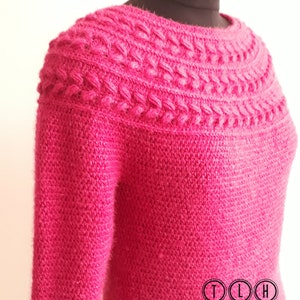 Crochet Pullover Pattern, Crochet Womens Sweater, Top Down Crochet ...