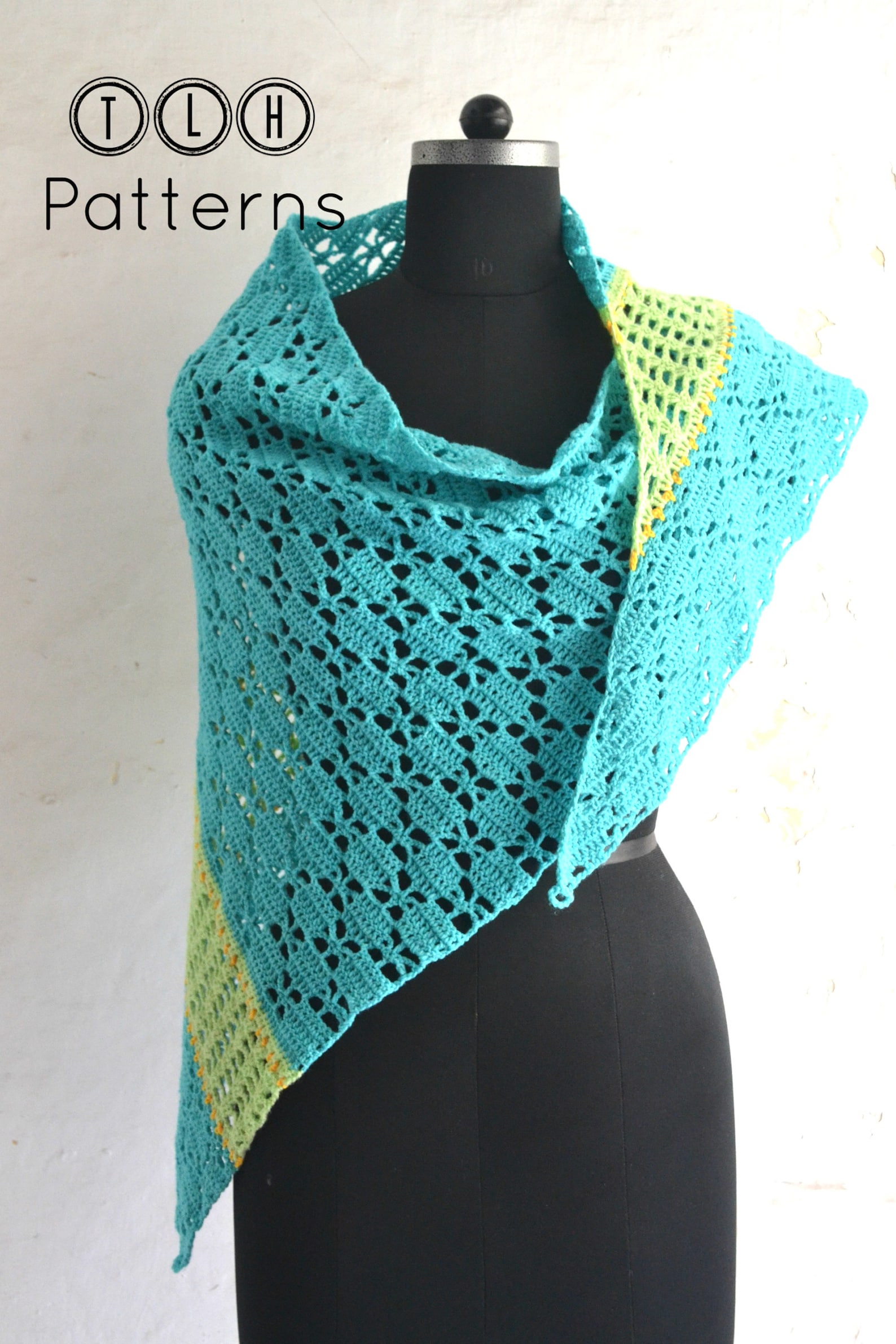 Crochet Shawl Pattern Asymmetrical Shawl Crochet Wrap | Etsy