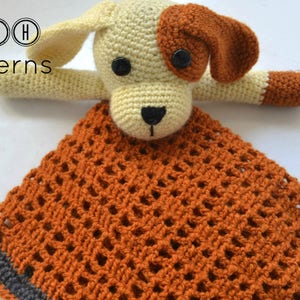 Crochet dog lovey pattern, crochet dog security blanket pattern, crochet baby comforter, snuggle blanket, dog lovey, pattern no 115