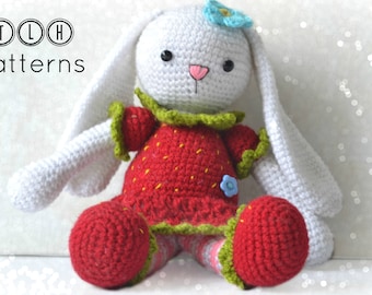 Amigurumi pattern, crochet bunny pattern, amigurumi bunny, strawberry bunny, pattern no. 99