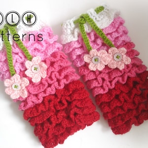 Häkelmuster, Muster gehäkelt, Stulpen für Neugeborene, Stulpen für Neugeborene bis 2 Jahre - 4 Größen, Muster Nr. 17