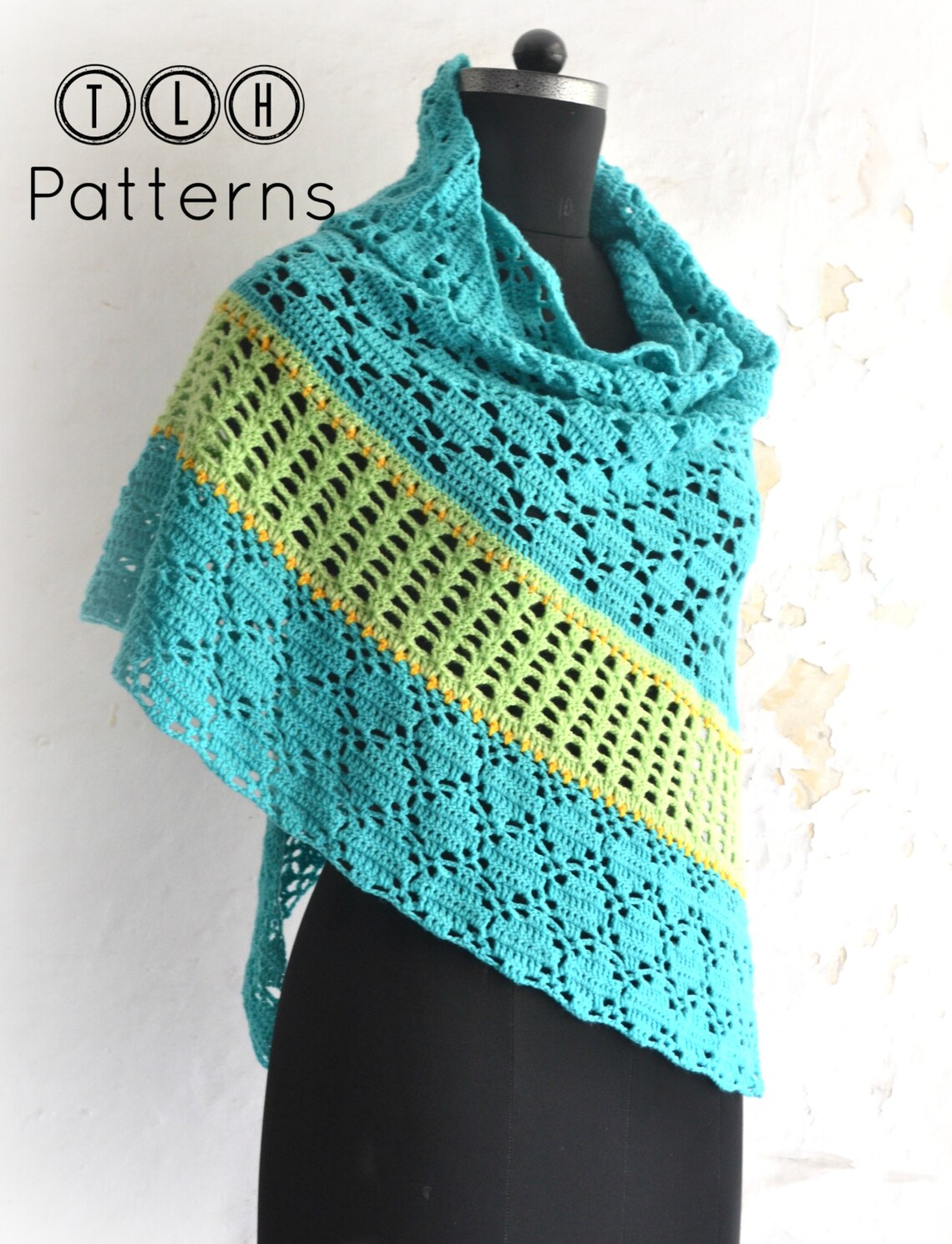 Crochet Shawl Pattern Asymmetrical Shawl Crochet Wrap | Etsy