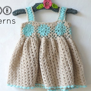 Crochet baby dress pattern, crochet baby dress, lacy summer dress, pattern no 72